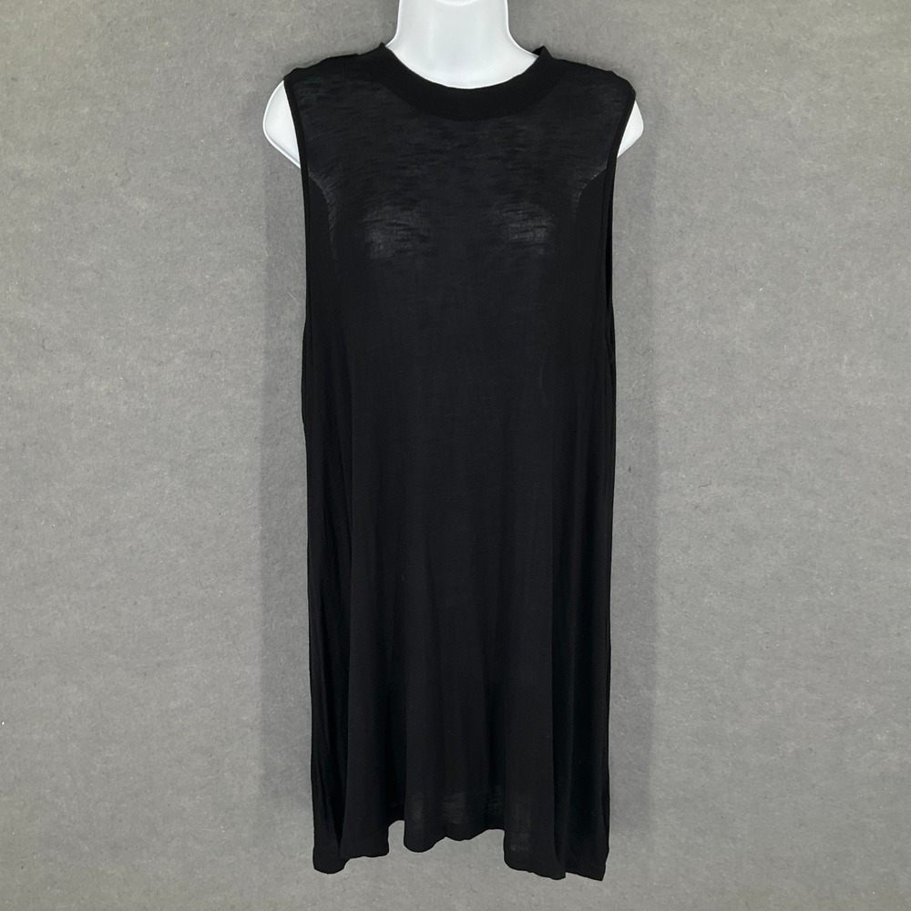 Cato Woman Plus Size 18/20W Black Sleeveless Tank Dress Casual Knit‎ Lagenlook